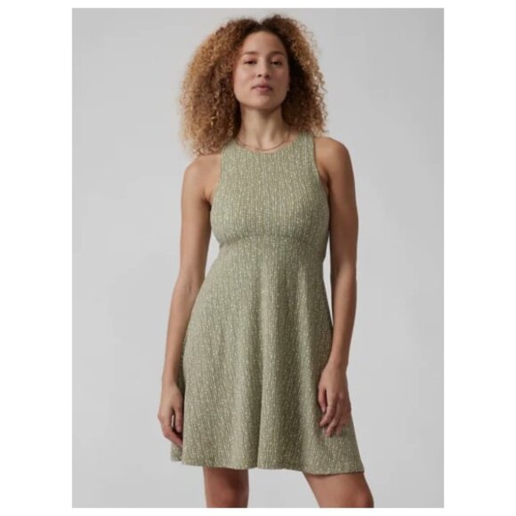 Athleta Santorini Thera Printed Dress - L Rice Pearls Eucalytus - Picture 1 of 6